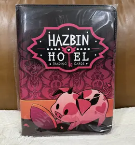 Hazbin Hotel Fat Nuggets Character Art 9-Pocket Zippered Card Binder for Secure Storage of Collectible Trading Cards