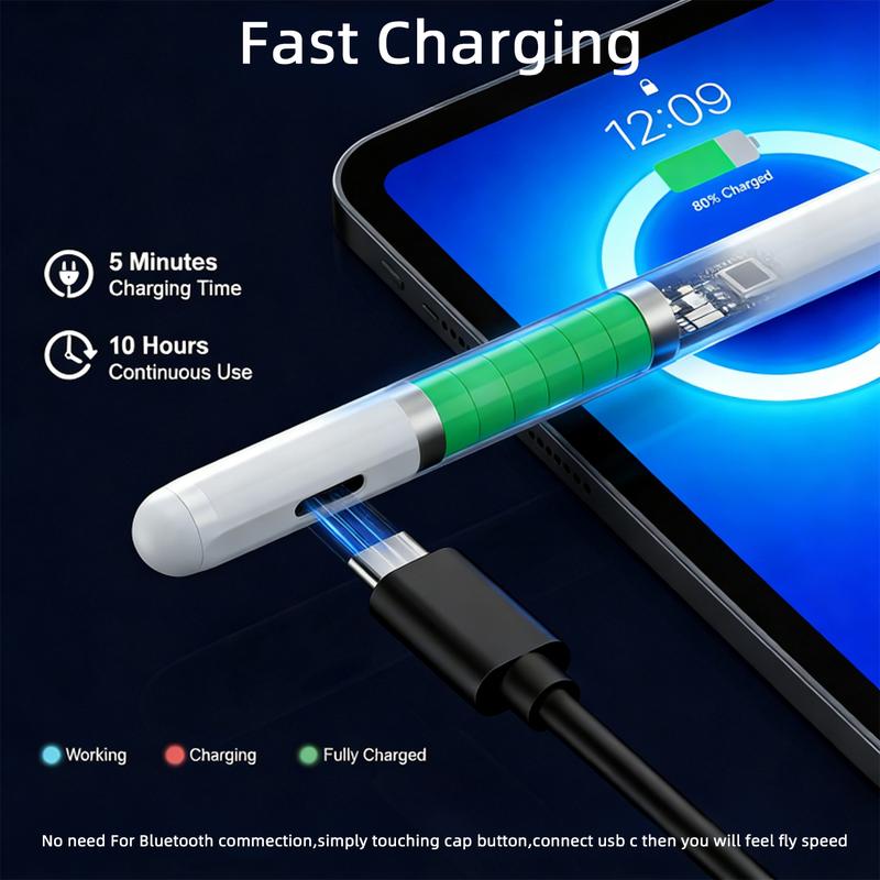 2026 gift Stylus Pen for iPad, 13 mins Fast Charge Stylus with Palm Rejection, Tilt Sensitivity, Compatible with 2018- 2025 iPad Air 3/4/5/6, iPad Mini 5/6, iPad 6/7/8/9/10, iPad Pro 11"/12.9"/M4 Tablet Magnetic Portable Tech TikTokShopJumpstartSale
