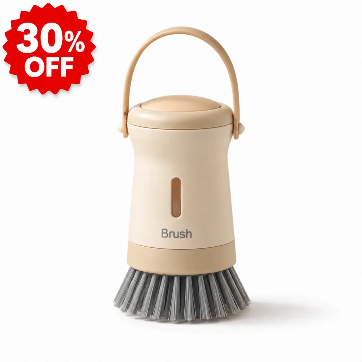 Multifunctional ABS Kitchen Cleaning Handheld Soap Dispensing Dish Brush with Compact Refillable Handle for Pots, Pans & Sinks, Handheld Brush, Daily small jasmine green removal scrub brus he ning in automatic glass kit