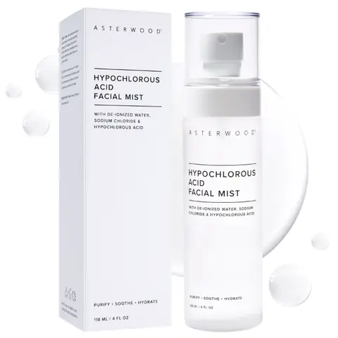 Hypochlorous Acid Facial Mist - Targets Acne, Redness, Irritation - Antibacterial, Antimicrobial - After Gym/Post-Workout Facial Mist - 4 Fl Oz