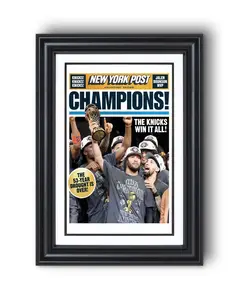 [Unframed] 2026 New York Knicks “CHAMPIONS” NBA Title Collectors Edition Newspaper – Jalen Brunson MVP