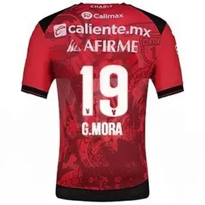 G.M0raa #19 Atl@ss Soccer Jersey Red Black Football Shirt Retro Style Unisex Short Sleeve Fan Tee