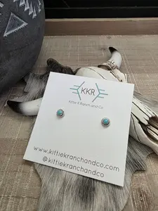 ALICE JOHNSON SLEEPING BEAUTY TURQUOISE STUDS