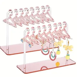 Earrings Holder Jewelry Acrylic Miniature with Hangers Earrings Display Organizer Racks Gift Set