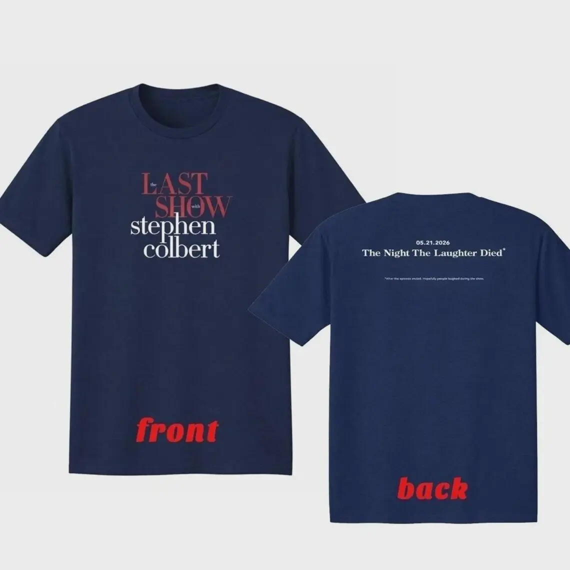 The Last Show with STEPHEN COLBERT 2026 T-Shirt, Gif Fan