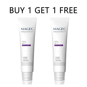 [Buy 1 get 1 free] Reduces Wrinkles and Double Chin,Five Rollers for All Around Massage,Neck Firming Cream,Collagen Neck Cream,Relieves Edema,Suitable for Wrinkled Skin,with Hyaluronic Acid,VitaminC+E.