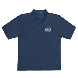 Embroidered Greek Cross Premium Polo Shirt