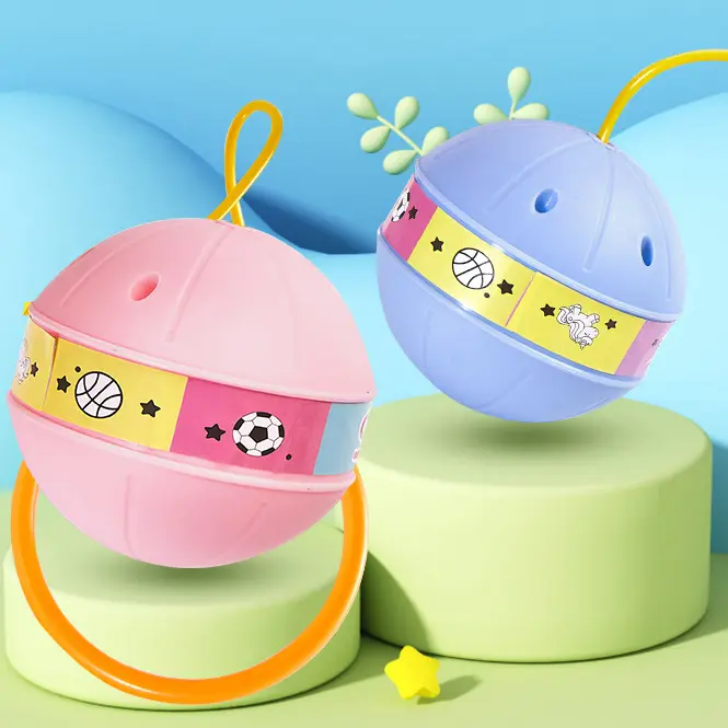 Children Adults Sensory Development Jumping Ball with Ankle Strap for All Ages Promotes Fun and Safety, Skip It, Color Light Source, Birthday gift