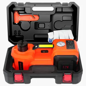 E-HEELP Electric Car Jack 5Ton 12V Kit Car Jack Hydraulic (Lifting Range: 6.1~17.7 inch) with Inflator Electric Jack for Car SUV Sedan MPV Change Tires Garage Repair Emergency Kit air pumps