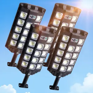 Solar Street Lights Outdoor with Motion Sensor & Remote, [364 LED/1000LM/3 Modes] IP65 Waterproof Security Light, Wireless Solar Flood Light for Outside Porch Yard Parking Lot, Dusk to Dawn Lighting