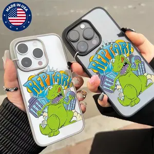 Rugrats Reptar Nickelodeon Dinosaur Aesthetic Pattern Acrylic Silicone TPU Smartphone Case - MagSafe Compatible, Transparent, Shockproof, Anti-Scratch Protection for iPhone 17/16/15/14/13/12/11/XS Plus Pro Max, Samsung 22/23/24/25 FE Ultra