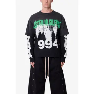 mnml Listen in Silence L/S Tee - Black