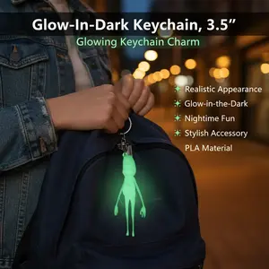 Realistic Marcus the Worm Unique Glow in the Dark Keychain 3-1/2 Inches Tall PLA Material for Nighttime Fun and Stylish Accessory