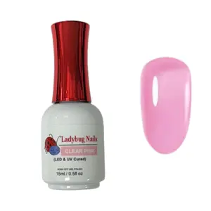 Clear Pink Gel Polish 15ml  EXCLUSIVE FORMULA by Ladybug Nail Products