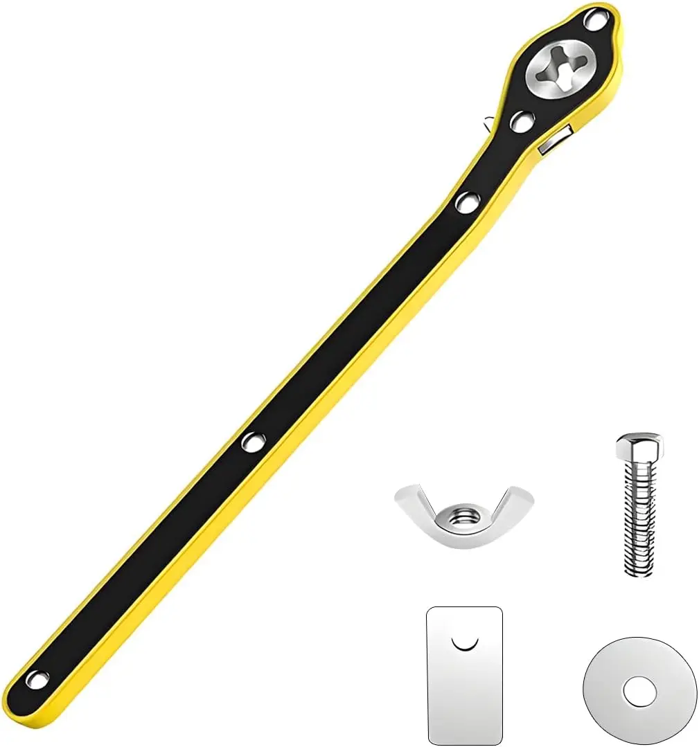 13" Labor-Saving Jack Ratchet Wrench, 360° Swivel Handle Speed Tool for Scissor Jacks, Tire Lift Repair Tool for Cars, SUVs & Vans