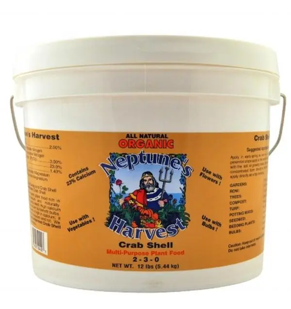 Neptune's Harvest 1198688 Neptunes Harvest Organic Crab Shell Multi-Purpose Fertilizer- 1-0-2- 12 pound pail