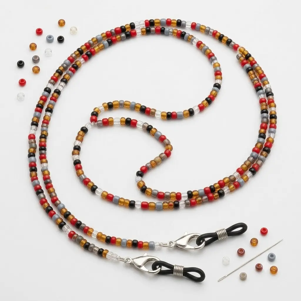 Multicolor Beaded Eyewear Chain | Trendy and versatile eyewear accessory—doubles as a glasses retainer and a convenient mask holder.