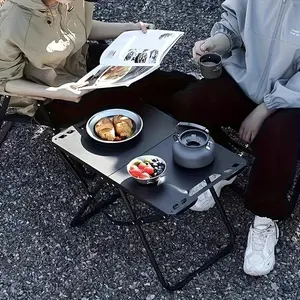 1Pc Tactical Table - Lightweight Portable Metal Camping Table for Outdoor BBQ, Multi-Purpose for Camping and Picnics