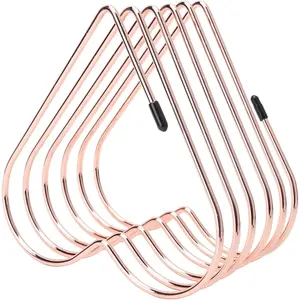 Zerodis Desk Book Storage Rack, Heart-shaped Files Folder Stand Desktop File Organizer Telescopic Wire Magazine Holder Book Shelf for Indoor Office Home, Photography Props, Fashion in INS(Rose gold)
