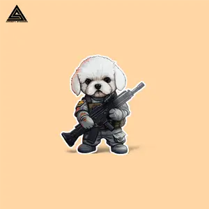 Tactical Maltese Sticker || vinyl sticker, water bottle sticker, tumbler stickers, laptop decals, waterproof sticker, tactical stickers Stickermule hydro flask Decor Decorative