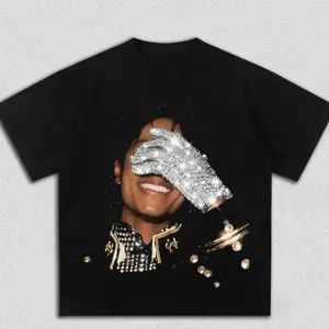 Michael Jackson T-shirt, MJ glove streetwear, “King of Pop” Michael Jackson trendy graphic unisex T-shirt.