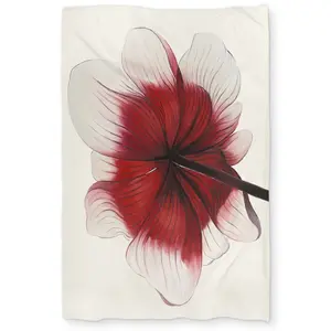 360 Stand Twin Size Duvet Cover - Anemone Red Nature Motif, Microfiber Face, Hidden Zip, Romantic Vibe Bedding for Bedroom Decor, Botanical Duvet Covers, Comfortable Duvet Covers
