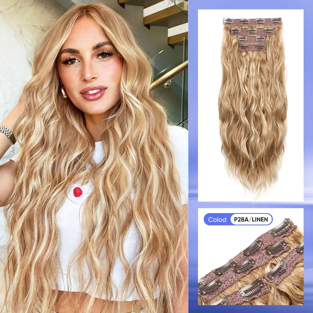 Light Brown mix Golden Blonde