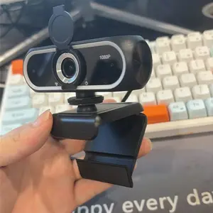 1080P HD Webcam with Microphone, Auto Light Correction & Plug and Play USB Camera for Zoom Meetings, Remote Work, Online Classes, Streaming, Teams, Skype & Google Meet