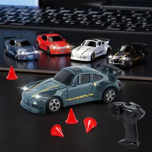 1:64 Mini Remote Control Drift Car with 4wd, Cool Lights for Desktop Racing Fun, Perfect for Ages 8 and Up, Requires 2 Aa Batteries, RC Model Car