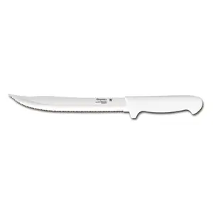 Dynamic Pro-Grip,  Santoprene, 9" Utility Slicer, Serrated knife, White
