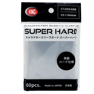 KMC Character Guard Super Hard Sleeves 60pcs Standard 94mm x 69mm Double Sided Gloss Oversleeves for CCG Art Sleeves