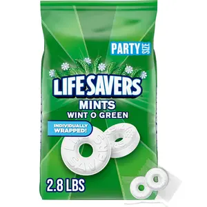 LIFE SAVERS Mints, Bulk Hard Candy Wint-O-Green Breath Mints, 44.93 oz Party Size LIFE SAVERS Mints, Bulk Hard Candy Wint-O-Green Breath Mints, 44.93 oz Party Size