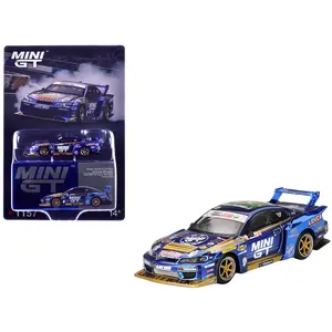 Nissan Silvia (S15) LB-Super Silhouette RHD #555 Yukio Fausto "Formula Drift Japan" (2025) 1/64 Diecast Model Car by Mini GT