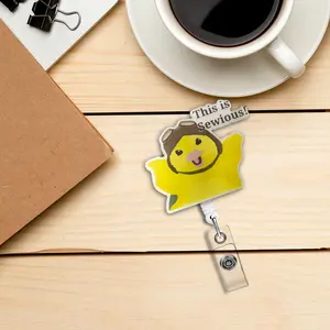 Cute Duck Design Badge Holder, 1 Count Retractable Badge Clip, ID Card Holder for Students Office Staff Doctors Nurses Teachers, Badge Reels Retractable, Badge Buddy Nursing