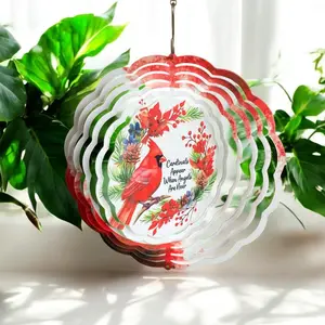 Cardinal Wind Spinner - Red Bird - Memorial Gift - Ideal for Memorial Events and Celebrations