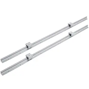 VEVOR Linear Rail, Summervibes,Summervibes, 2PCS SBR12-1000mm, Linear Guide 2 PCS Linear Guide Rails, 4 PCS Square Type Carriage Bearing Blocks, CNC Rail Linear Rails and Bearings Kit, for Automated Machines and Equipments