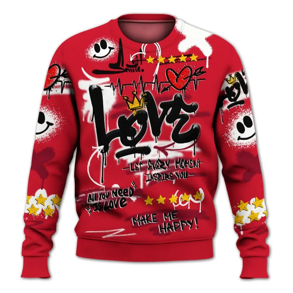 Sweatshirt To Match DT Max 96 Love Letter - Happy Love Beats Graffiti All Over Print