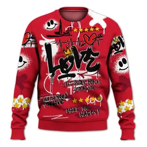 Sweatshirt To Match DT Max 96 Love Letter - Happy Love Beats Graffiti All Over Print