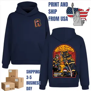 Badass Skeleton Firefighters Fighting Fire Hoodie, 2 Sides, Firefighter Brotherhood Skull Art Ragtop Fire Pullover, Volunteer Fire Dept Gear Ragtop Fire Hooded Sweatshirt