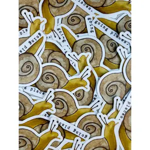 Going Places Snail Vinyl Sticker