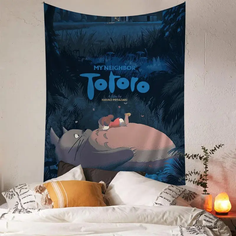 Anime My Neighbor Totoro Colorful Tapestry Wall Hanging Bohemian Wall Tapestries Mandala Wall Art Decor