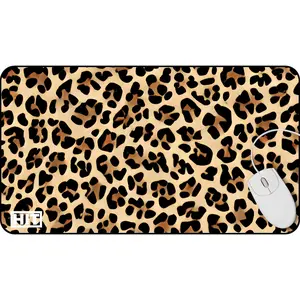 Cheetah Desk Pad 4mm Thick Premium Mat for Home Office Gaming Creative Workstation Large & X-Large Sizes Non-Slip Base Water-Resistant Easy to Clean