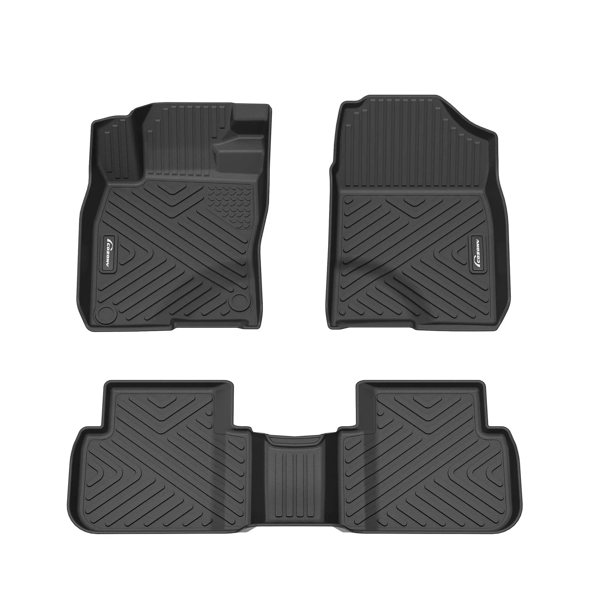 Car Floor Mats for 2022-2025 Honda Civic 4dr Sedan, 2022 2023 2024 2025 Civic 5dr Hatchback Including Type R, TPE All Weather Custom Fit 1st & 2nd Row Floor Liner