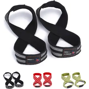 Figure 8 Lifting Straps for Deadlift,Weightlifting,Strongman,&    Weightlifting Wrist Wraps