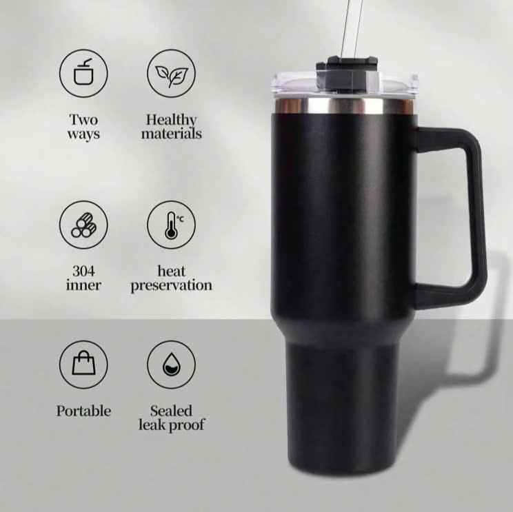 Satoru Gojo Anime Custom Name 40oz Tumbler with Handle, Personalized Stainless Steel Insulated Drinkware with Straw, Unique Gift for Anime Fans