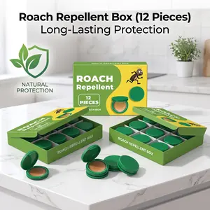 Roach Repellent Boxes 12-Pack | Domestic Dormitory Kitchen Powerful Cleaning Cockroach Exterminator Cockroach Gel Bait Pest Control Kit Rodent Repellent Pouches for Indoor & Outdoor Multi-Surface Microfiber Floor Mop roach killer indoor infestation