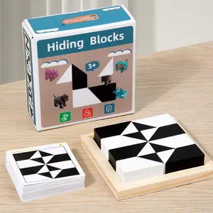 Puzzle Block Toy Set for Intelligence Development, Enhances Logical Thinking and Spatial Imagination, Perfect Educational Aid for Kids, Wooden Stacking Puzzle