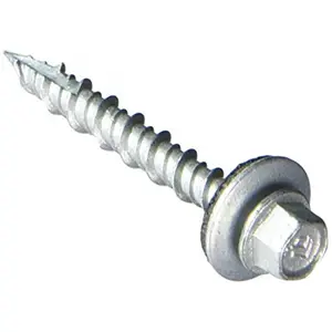 Hillman Fasteners  LB 10 x 1 in. Metal to Wood Self-Drilling Roofing Screws, White
