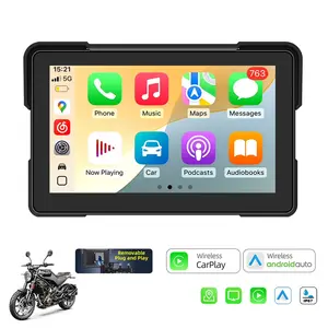 7 Inch Motorcycle Wireless Carplay & Android Auto Automotive Display Screen, Magnetic Quick Release, Ip67 Waterproof Touchscreen, Bluetooth-compatible Navigation