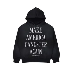 Drako Black Graphic Distressed Relaxed Hoodie